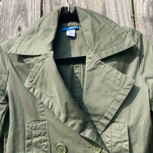 dELiA*s Vintage Army Green Utility Jacket with Tailored Waist Size XS - Picture 3 of 8